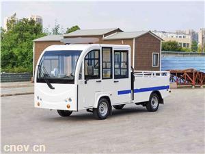 双排座电动巡逻车货车快递货物运输车工地电动平板搬运车图片
