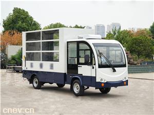 封闭式电动送餐车学校工厂园区景区多功能保温送餐车电瓶运输车